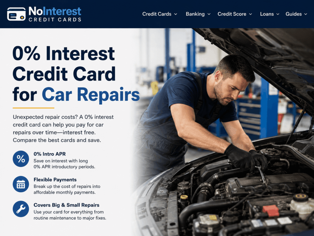 0% interest credit card for car repairs